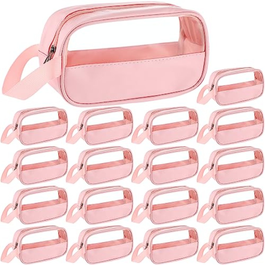 Women'S Bags - 18 Pcs Clear Cosmetic Bags Bulk,