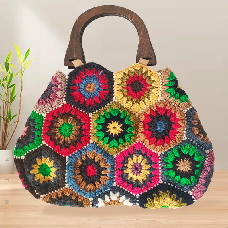 Women Bags Aldo - Bohemian Granny SquareCrochet Women Handbags Vintage