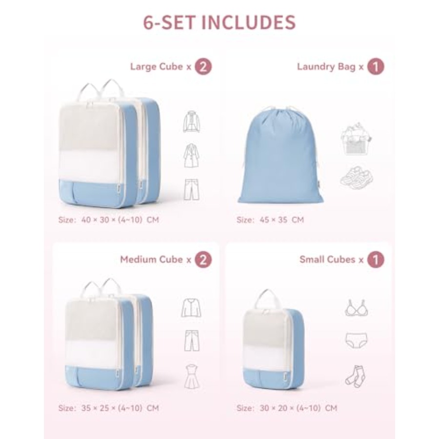 6 Set Compression Packing Cube – Women'S Bags recenzja i cena