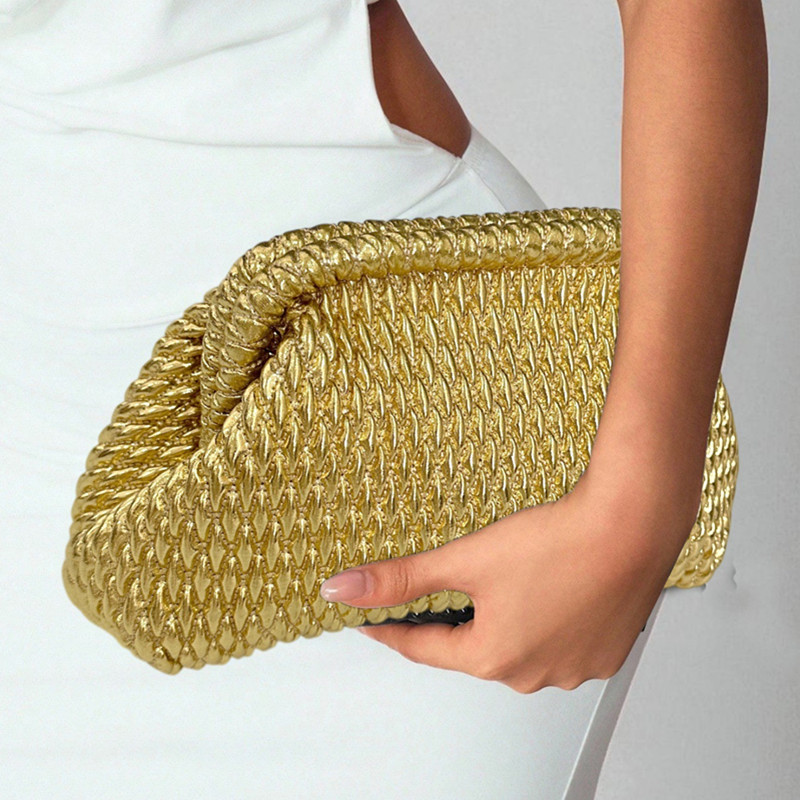 2026 Luxury Handwoven Gold Rop – Women Bags Gold recenzja i cena