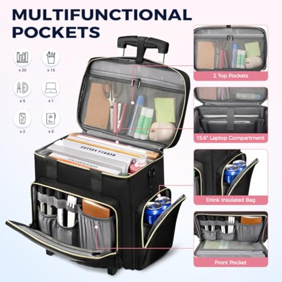 Rolling Teacher Bag, 15.6 Inch – Women'S Bags recenzja i cena