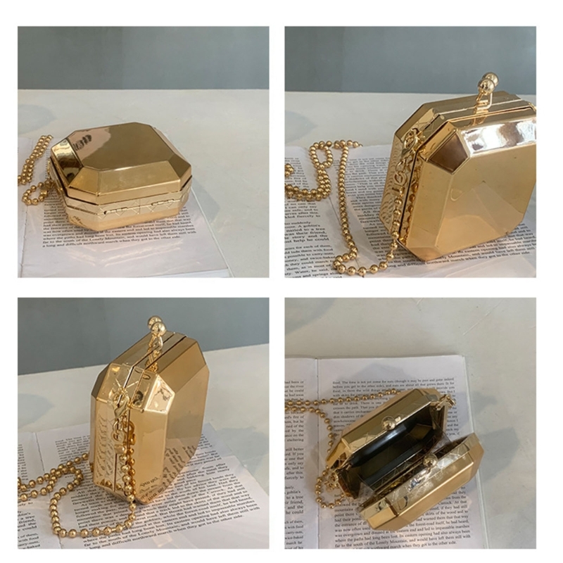 Mini Luxury Gold Party Evening – Women Bags Gold recenzja i cena