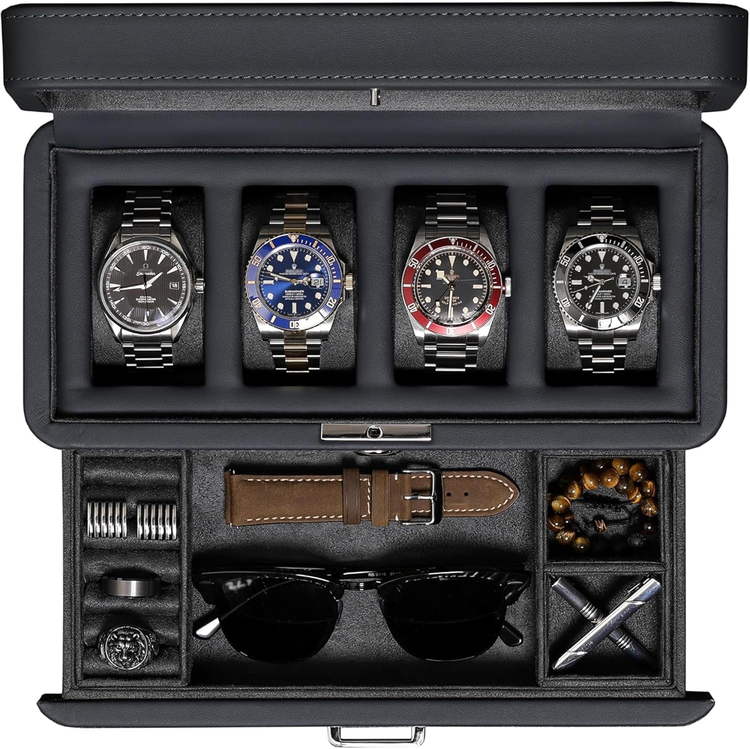 Luxury 4-Slot Watch Box with V – Women Bags Luxury recenzja i cena