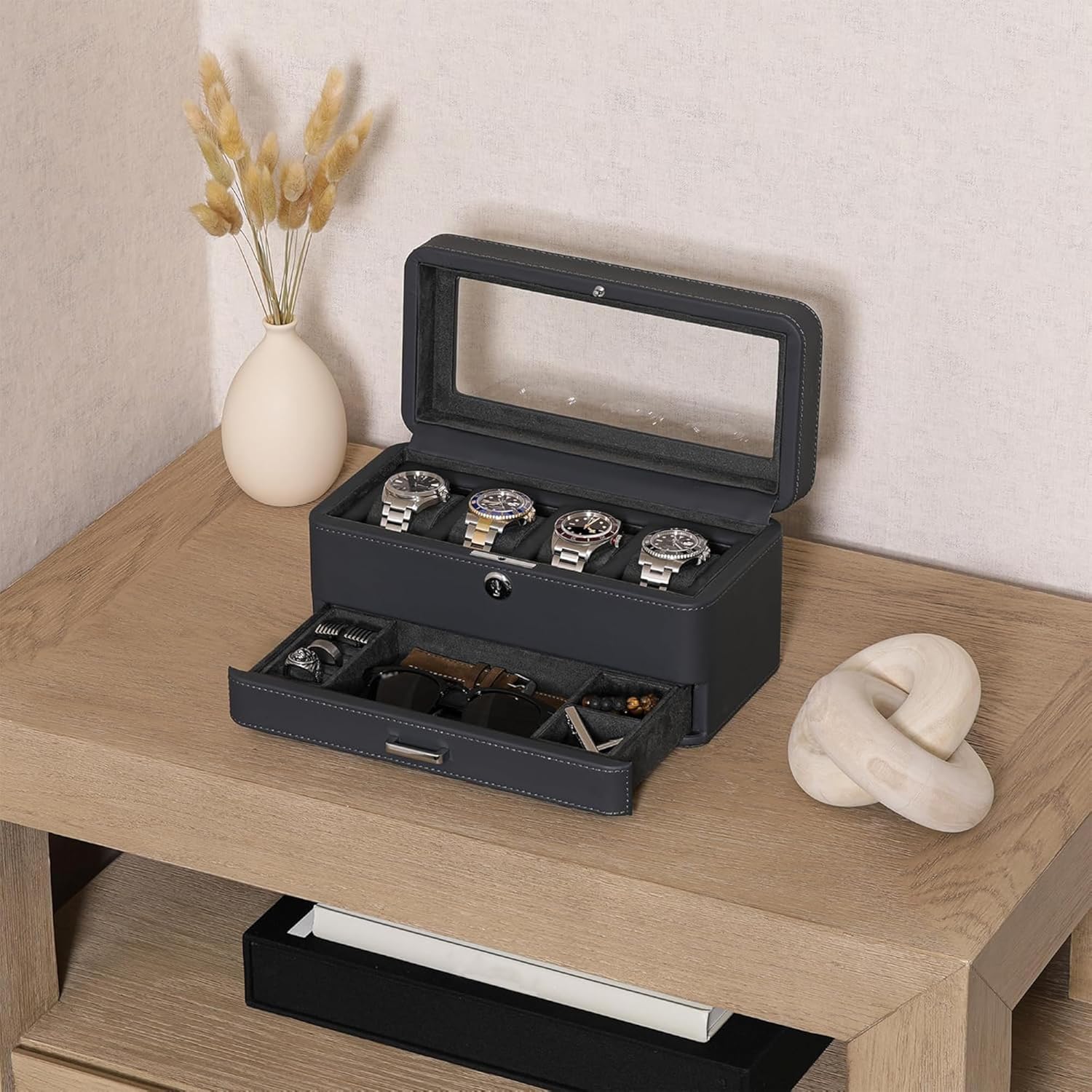 Luxury 4-Slot Watch Box with V – Women Bags Luxury recenzja i cena