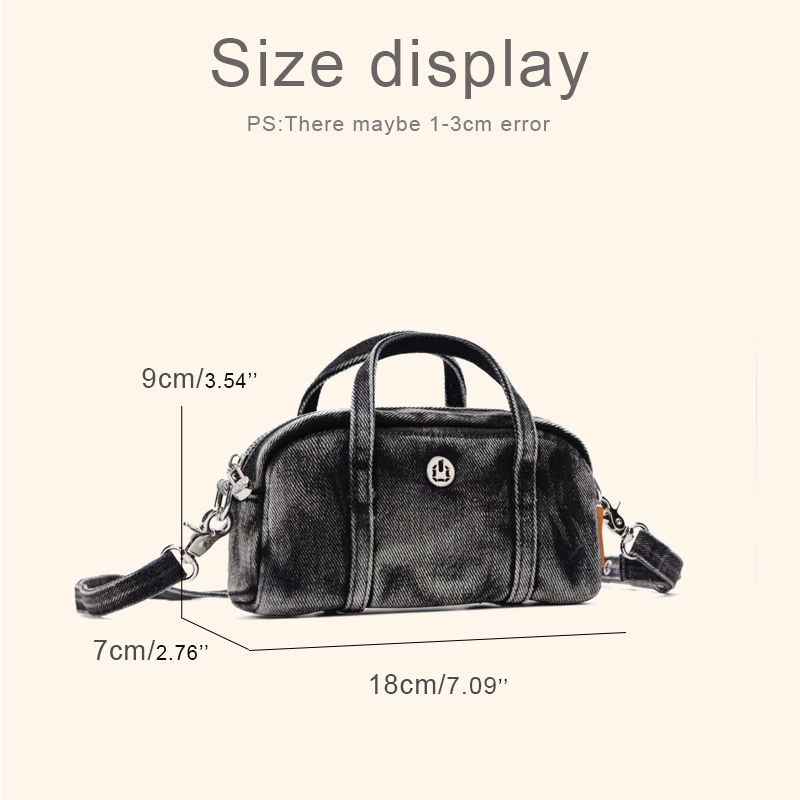 Korean Casual Mini Denim Box B – Women Bags Luxury recenzja i cena