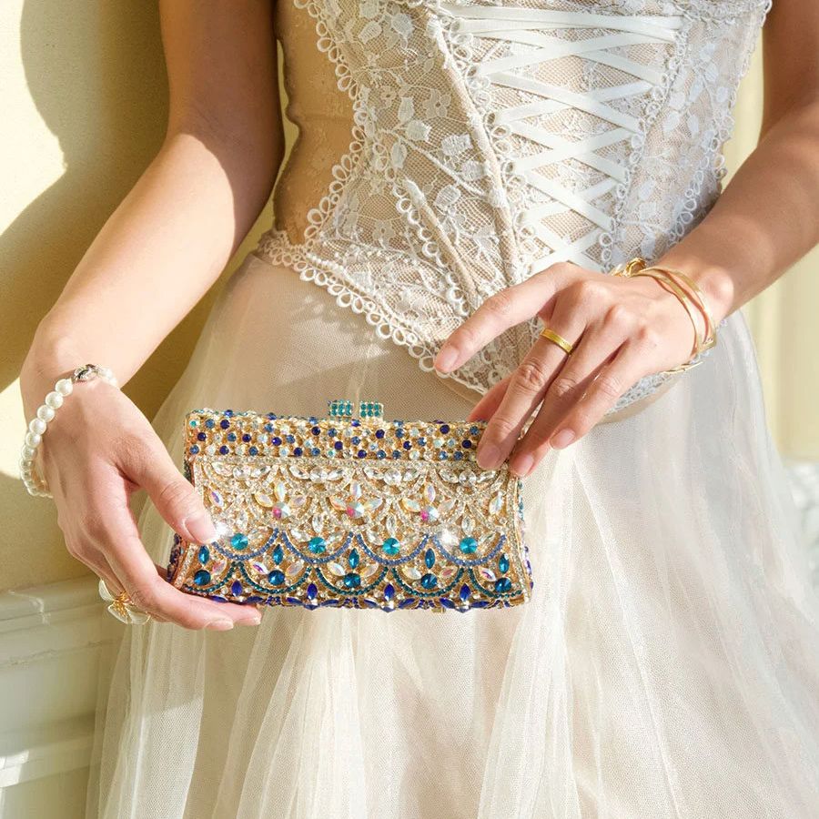 Elegant Rhinestone Hand Clutch – Women Bags Outlet recenzja i cena