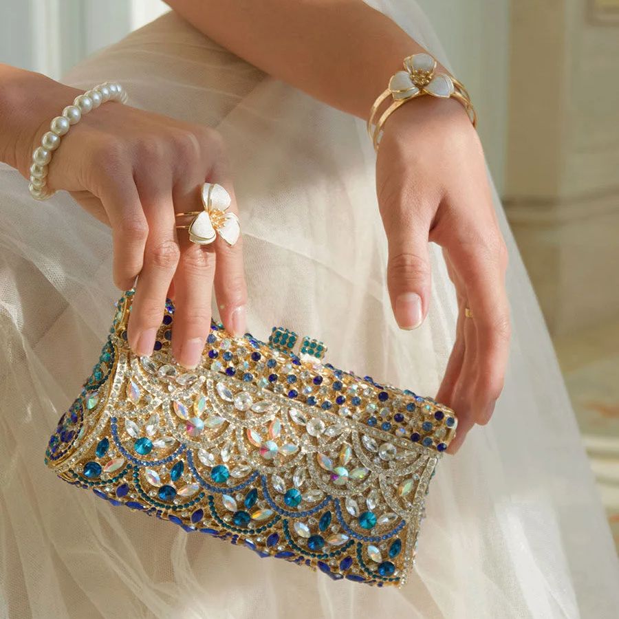 Elegant Rhinestone Hand Clutch – Women Bags Outlet recenzja i cena