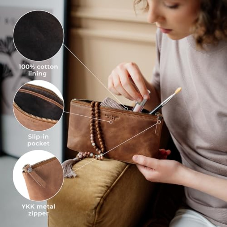 Vintage Genuine Leather Makeup – Women'S Bags recenzja i cena