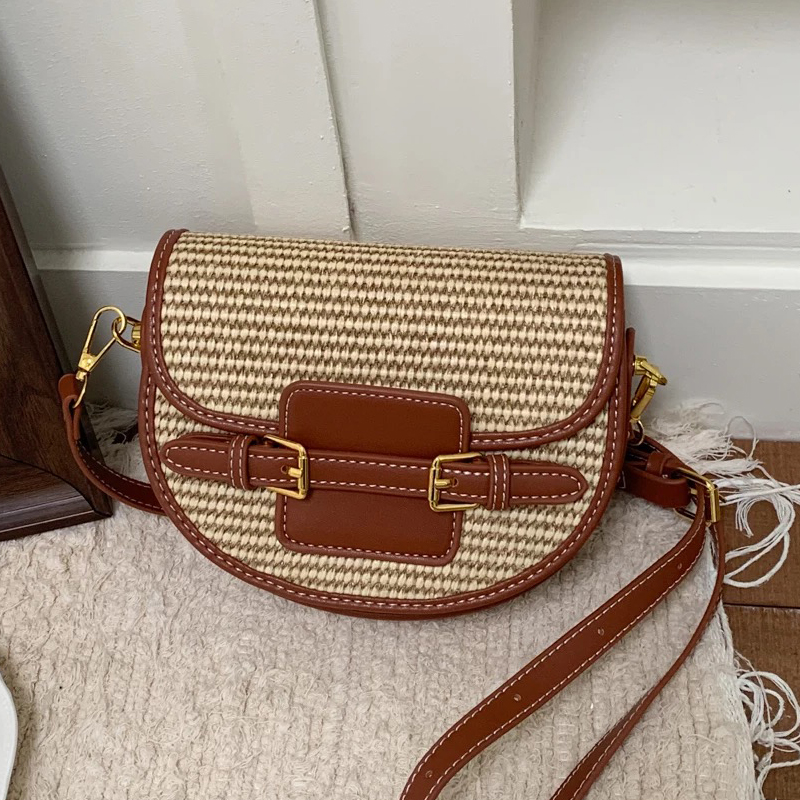 England Style Mini Straw Saddl – Women Bags Luxury recenzja i cena