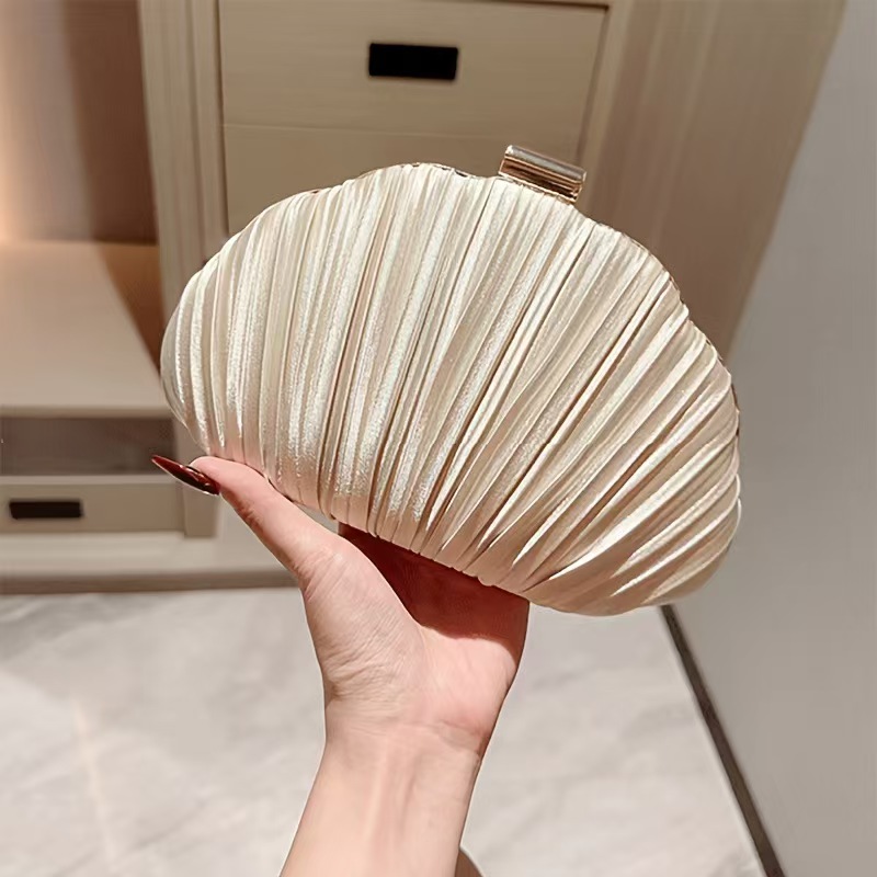 Gold Bright Silk Evening Bags  – Women Bags Gold recenzja i cena
