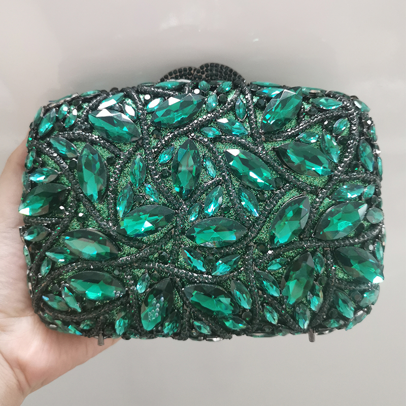 Large AB Rhinestone Crystal Cl – Women Bags Gold recenzja i cena