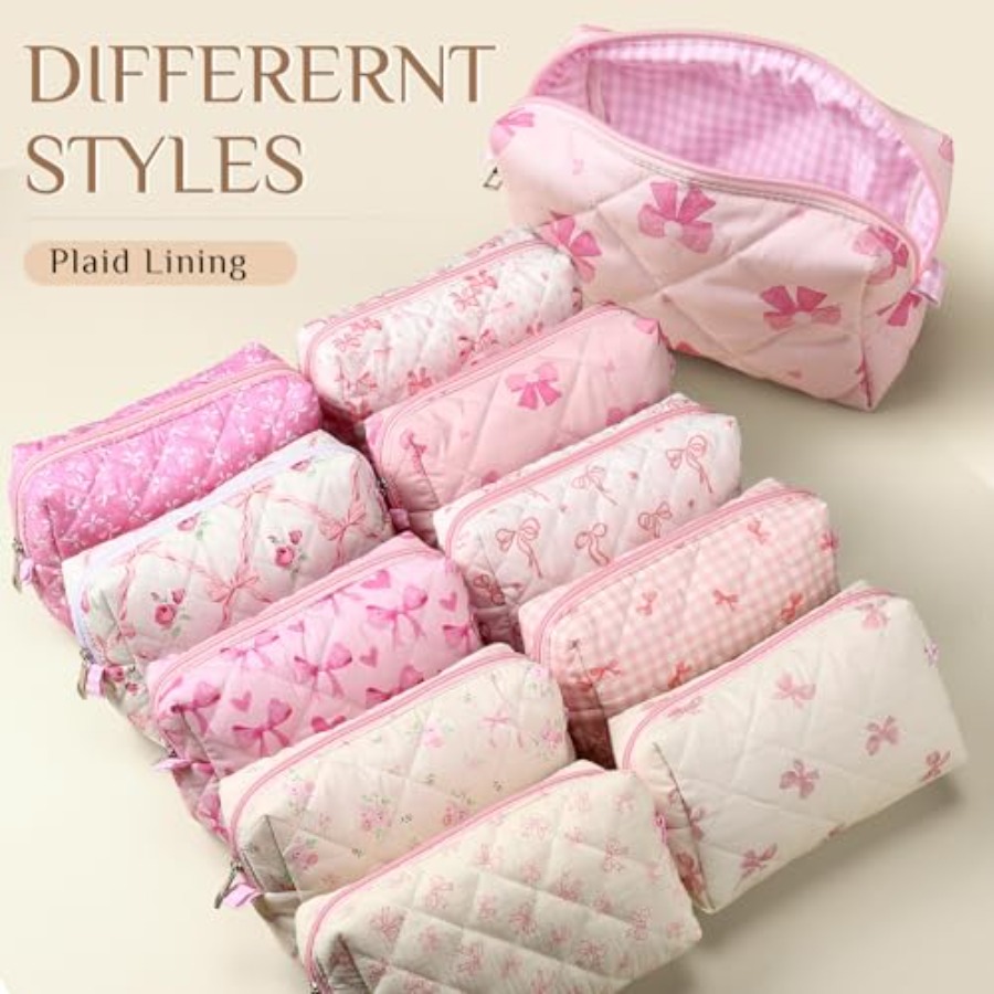 10 Pcs Quilted Makeup Bag Bulk – Women'S Bags recenzja i cena